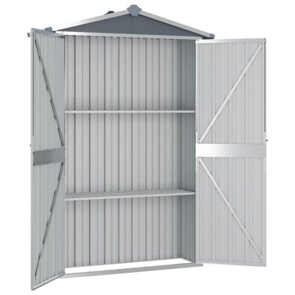 Cobertizo de jardín acero galvanizado gris 116x45x175 cm Cobertizo de jardín acero galvanizado gris 116x45x175 cm