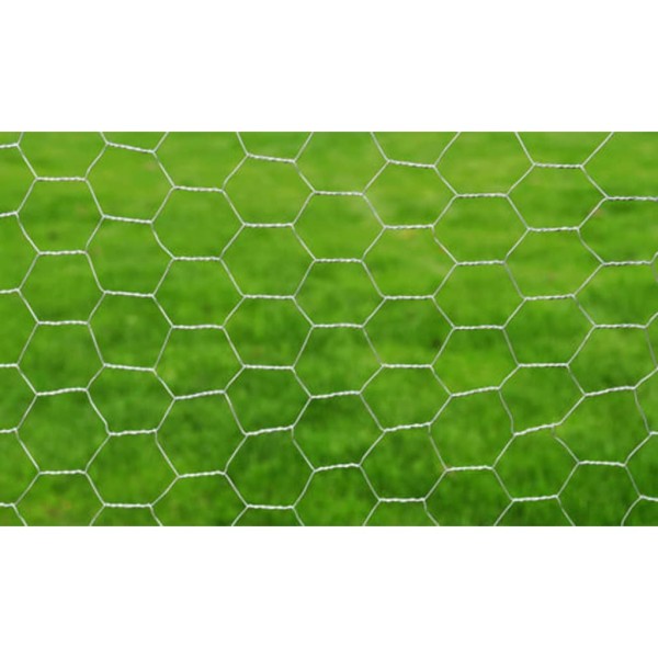 Malla de alambre hexagonal acero galvanizado plateado 1x25 m Malla de alambre hexagonal acero galvanizado plateado 1x25 m