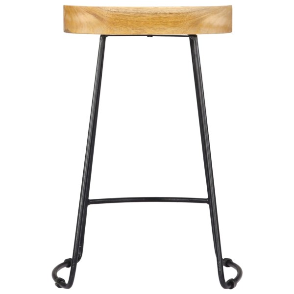 Taburetes de cocina gavin 2 unidades madera maciza de mango Taburetes de cocina gavin 2 unidades madera maciza de mango