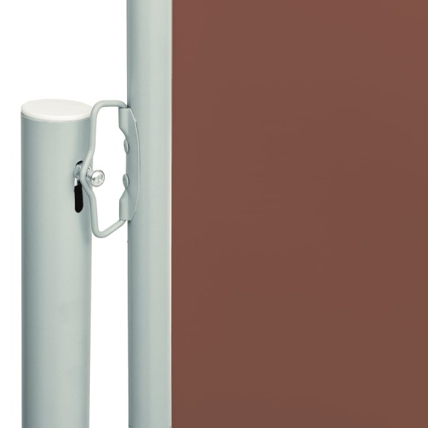 Toldo lateral retráctil de jardín marrón 117x300 cm Toldo lateral retráctil de jardín marrón 117x300 cm