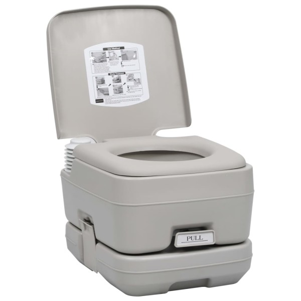 Inodoro portátil para camping gris 10 + 10 L Inodoro portátil para camping gris 10 + 10 L