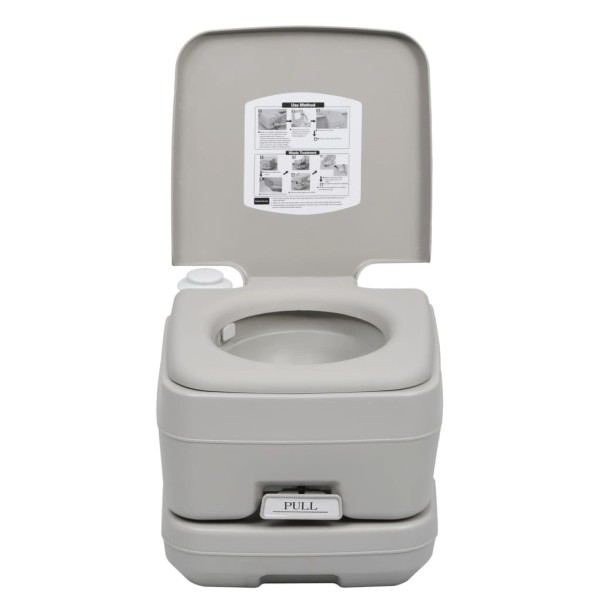 Inodoro portátil para camping gris 10 + 10 L Inodoro portátil para camping gris 10 + 10 L
