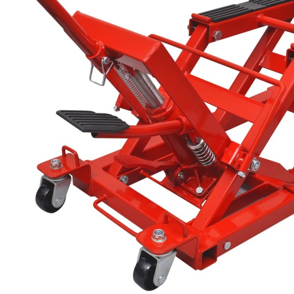 Gato hidráulico de motocicleta/ATV 680 kg rojo Gato hidráulico de motocicleta/ATV 680 kg rojo