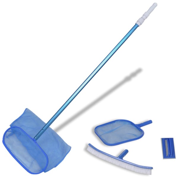Conjunto De Limpieza De Piscina - Cepillo 2 Recojehojas 1 Mango Conjunto De Limpieza De Piscina - Cepillo 2 Recojehojas 1 Mango