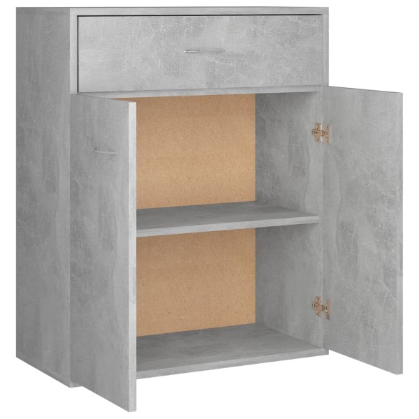 Aparador de madera contrachapada gris hormigón 60x30x75 cm Aparador de madera contrachapada gris hormigón 60x30x75 cm