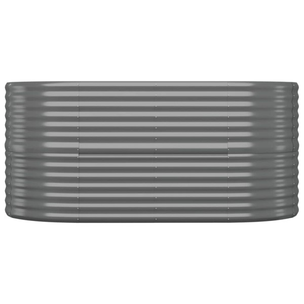 Jardinera arriate acero recubrimiento polvo gris 152x80x68 cm Jardinera arriate acero recubrimiento polvo gris 152x80x68 cm