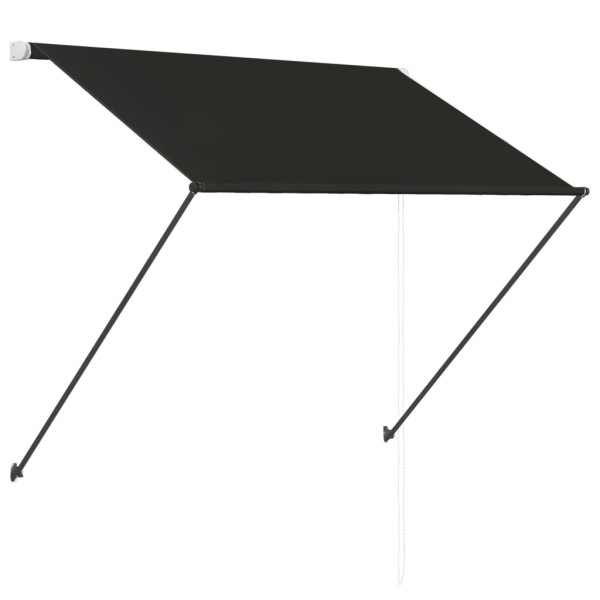 Toldo retráctil con LED gris antracita 150x150 cm Toldo retráctil con LED gris antracita 150x150 cm