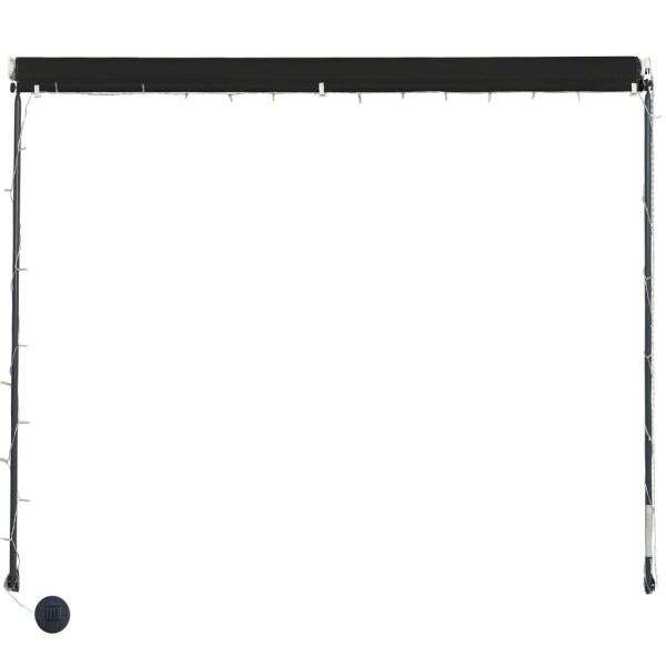 Toldo retráctil con LED gris antracita 150x150 cm Toldo retráctil con LED gris antracita 150x150 cm