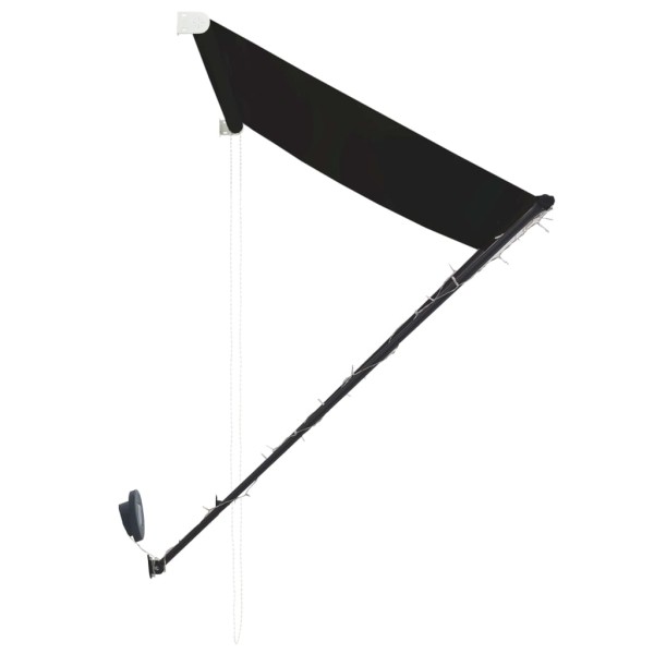 Toldo retráctil con LED gris antracita 150x150 cm Toldo retráctil con LED gris antracita 150x150 cm