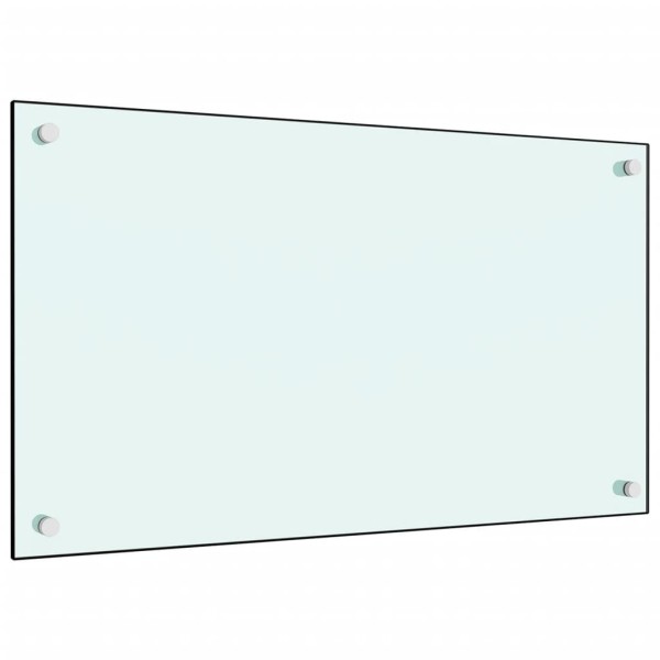 Protección salpicaduras cocina vidrio templado blanco 70x40 cm Protección salpicaduras cocina vidrio templado blanco 70x40 cm
