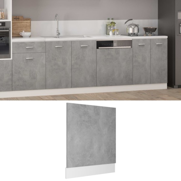 Panel para lavavajillas contrachapada gris hormigón 59,5x3x67cm Panel para lavavajillas contrachapada gris hormigón 59,5x3x67cm