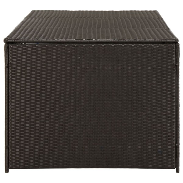 Caja de almacenaje jardín ratán sintético marrón 180x90x70 cm Caja de almacenaje jardín ratán sintético marrón 180x90x70 cm
