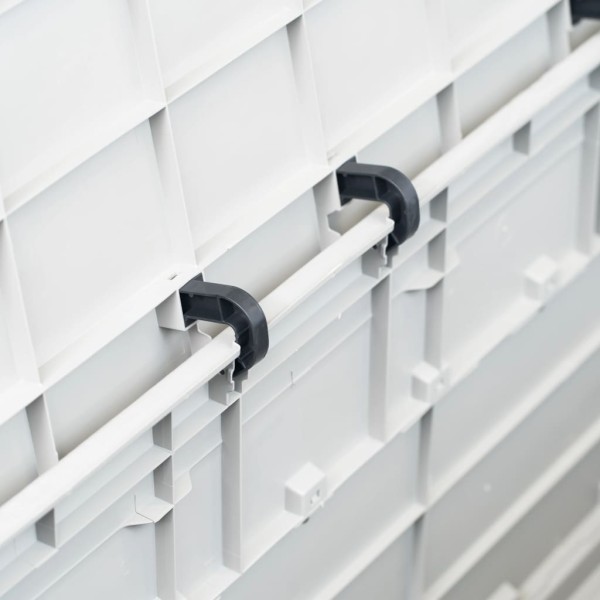 Caja de almacenamiento de jardín 280 L gris claro Caja de almacenamiento de jardín 280 L gris claro