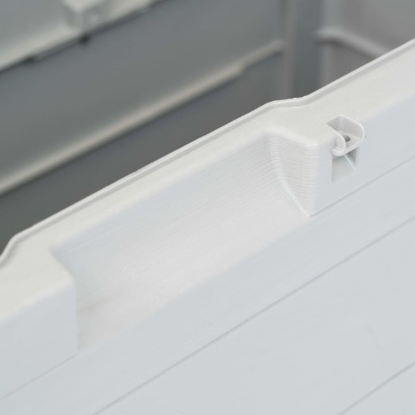 Caja de almacenamiento de jardín 280 L gris claro Caja de almacenamiento de jardín 280 L gris claro