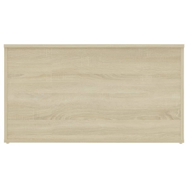 Baúl de almacenaje madera contrachapada color roble 84x42x46cm Baúl de almacenaje madera contrachapada color roble 84x42x46cm