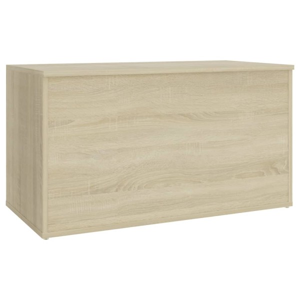 Baúl de almacenaje madera contrachapada color roble 84x42x46cm Baúl de almacenaje madera contrachapada color roble 84x42x46cm
