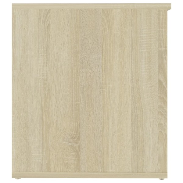 Baúl de almacenaje madera contrachapada color roble 84x42x46cm Baúl de almacenaje madera contrachapada color roble 84x42x46cm