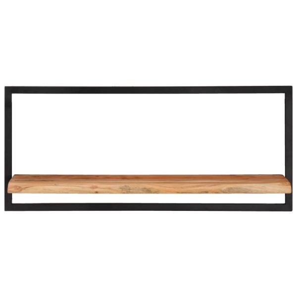 Estantes de pared 2 unidades madera maciza acacia 80x25x35 cm Estantes de pared 2 unidades madera maciza acacia 80x25x35 cm