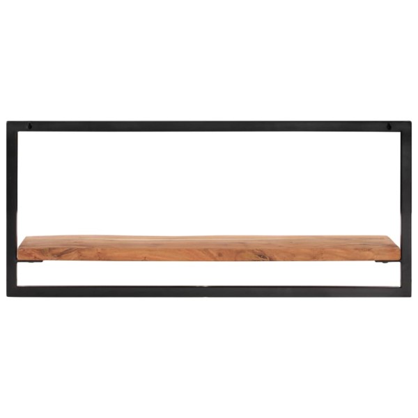 Estantes de pared 2 unidades madera maciza acacia 80x25x35 cm Estantes de pared 2 unidades madera maciza acacia 80x25x35 cm